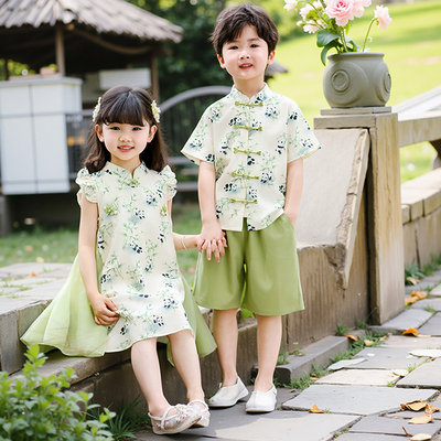 儿童汉服男童夏季国风唐装