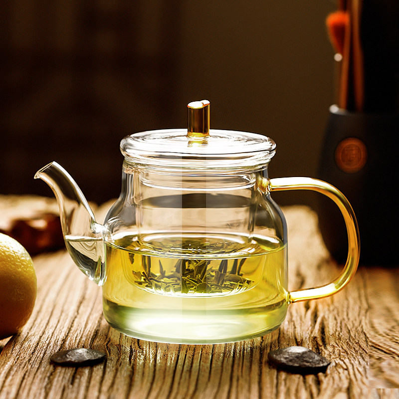 家用耐高温玻璃泡茶器小号煮茶水壶功夫茶具过滤花茶冲茶器泡茶壶