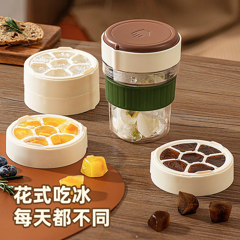 自带冰格咖啡杯外出便携冰块制冰图片