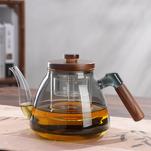 2025新款玻璃煮茶壶烧水壶泡茶专用加厚耐高温大容量蒸煮茶具套装