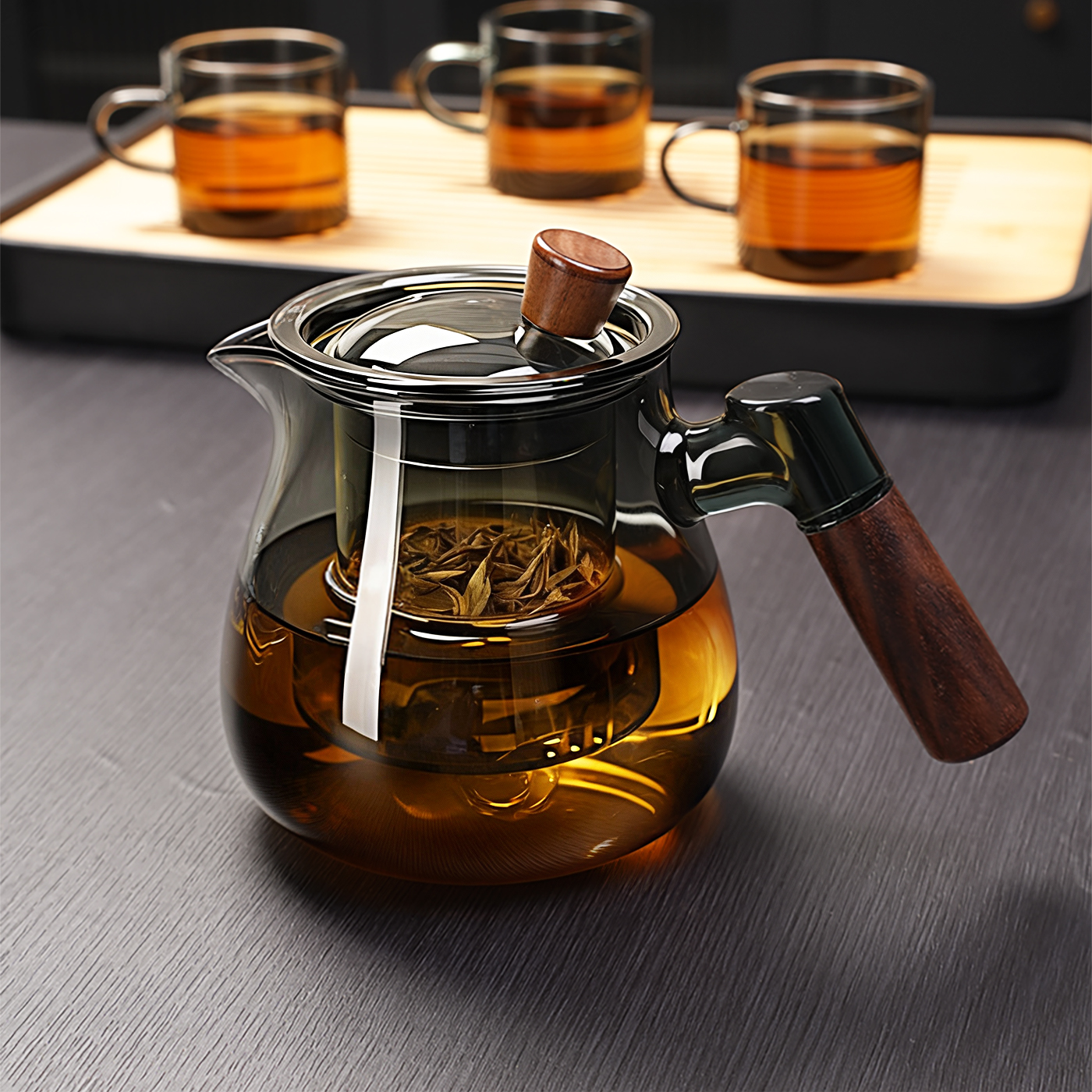 玻璃茶壶2025新泡茶壶茶水分离器