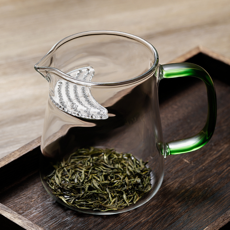 茶漏一体公道杯加厚耐热玻璃