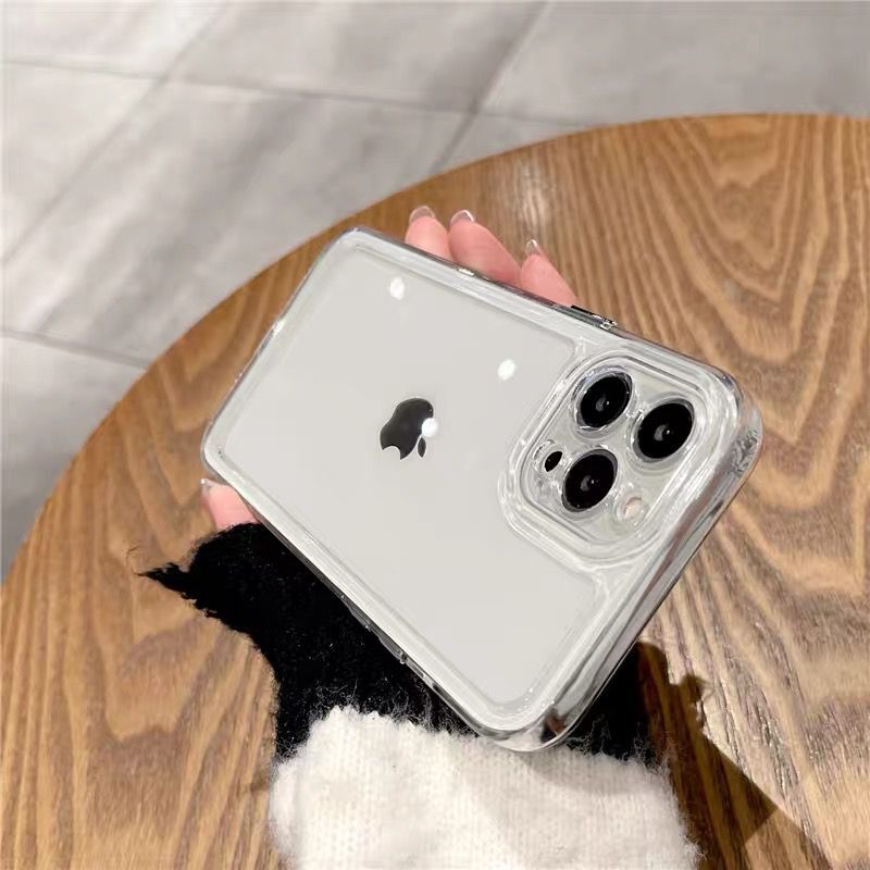 苹果13硅胶透明简约全包镜头防摔