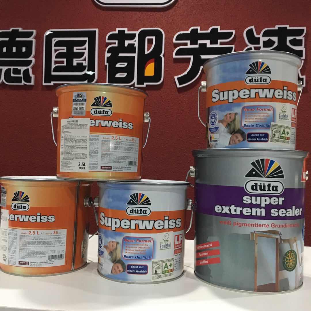 德國(guó)都芳漆帝爵系列內(nèi)墻乳膠漆全環(huán)保彈性耐擦洗涂料藍(lán)衛(wèi)士2.5升