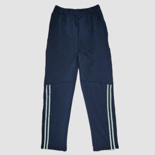 西安长安区学生校服裤子班服春夏秋冬运动直筒长裤半截两道反光杠