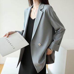 小个子西装外套女时尚外套新款春秋韩版网红风休闲小西服女学生潮