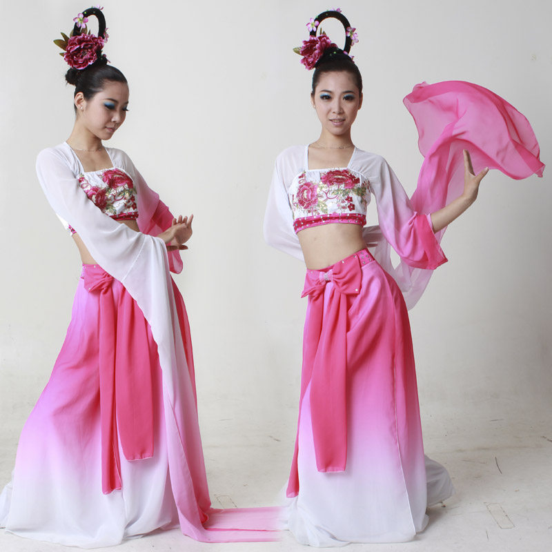 水袖嫦娥古典舞台裙裤仙女服