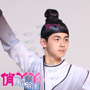 男生发饰头饰古典舞蹈中国风汉唐风发髻民族舞假发套帽子钗头凤女