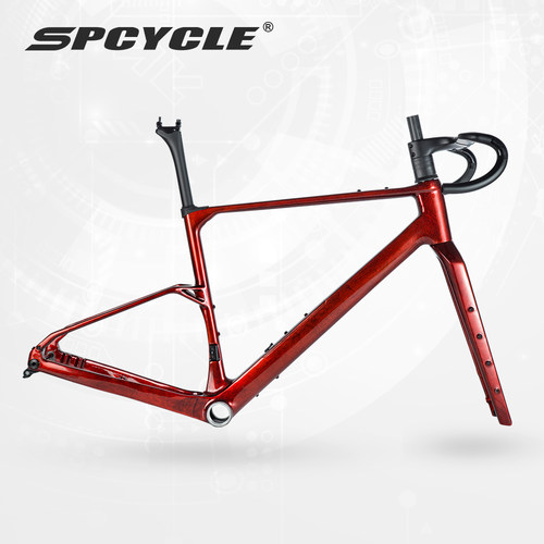 Spcycle G026碳纤维砾石车架EPS乳胶成型700x50C全内走线瓜车车架