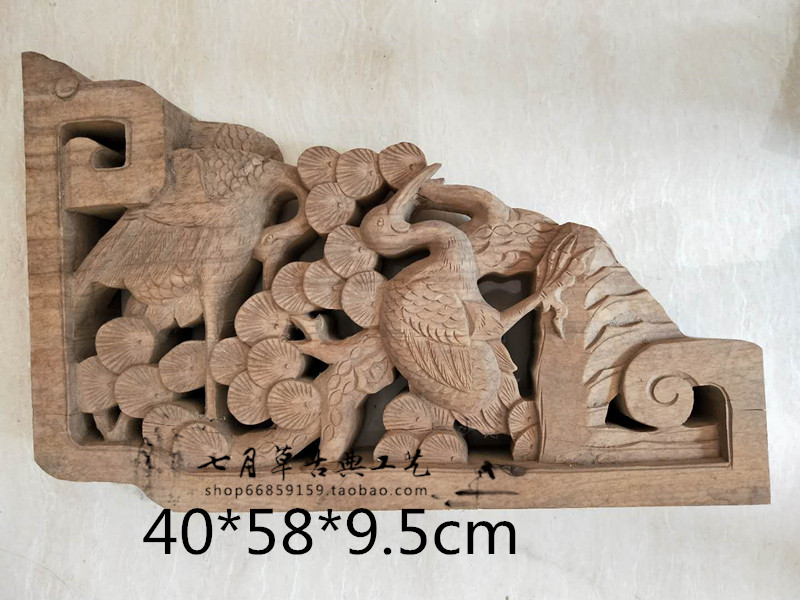 东阳木雕新中式装饰古建寺庙斜撑牛腿雀替玄关梁托香樟木手工雕刻