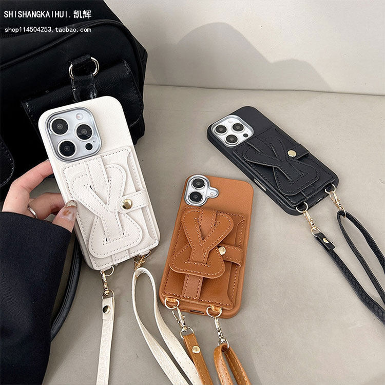 简约爱心腕带零钱卡包适用小米15/14pro手机壳13T背带12s/11Ultra斜挎绳civi3红米note13/9/12Turbo女k80/k70