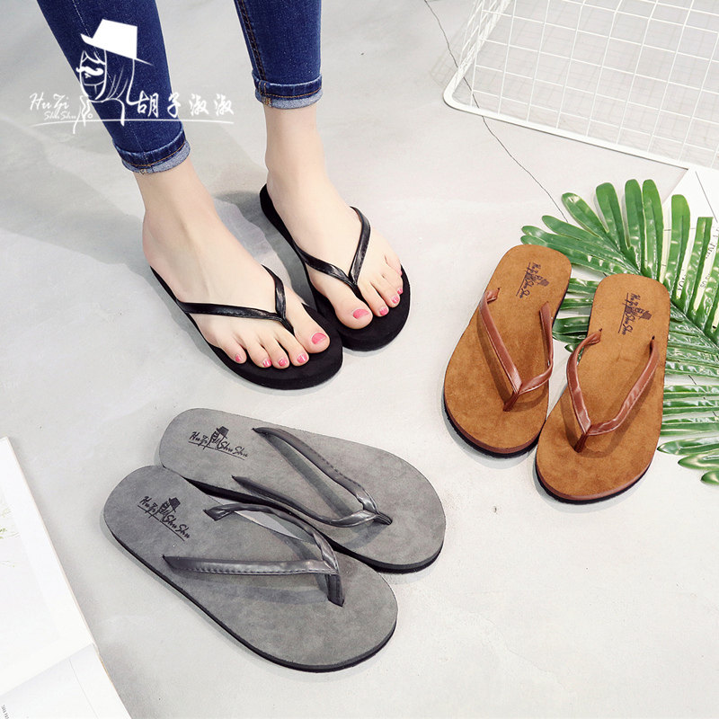 flip flops Exorcism summer non-slip Flat bottom sandals  lovers Pinch Beach shoes Toe slipper Korean Edition Sandalsin the Women's Shoes, Slippers  category - from Buy2taobao.com to provide professional Taobao agent buy service