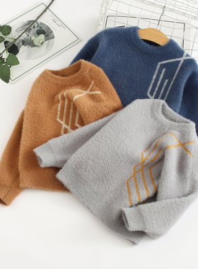 非常小鱼29217新款男童中小童休闲舒服柔软针织衫保暖毛衣