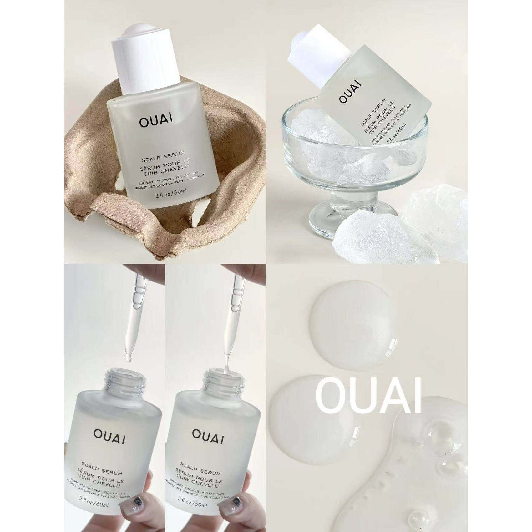 美国正品OUAI 头皮焕活精华液60ml小白瓶头皮护理强韧发根