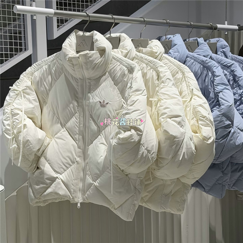 Adidas三叶草25冬女蝴蝶结菱格白运动羽绒服KC2611 KC2613 KC2612,运动服/休闲服装,运动羽绒服,淘宝优惠券,粉丝福利购,淘宝优惠卷