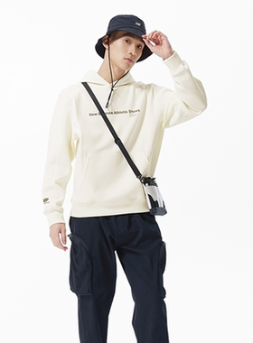 NEWBALANCE休闲圆领B1906百搭米白黑色套头卫衣AMT21360 AMT21362