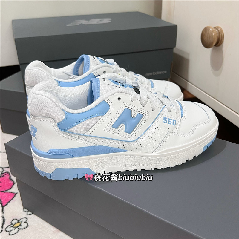 new balance 22新nb复古运动鞋女550系列北卡蓝休闲板鞋bbw550bc