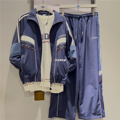 Adidas三叶草26年秋冬男女宽松运动费尔岛夹克外套LD3271 LD3272
