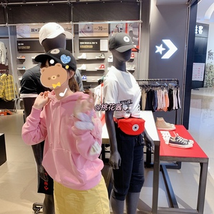 A04 A01 A12 基础纯色连帽卫衣10019442 匡威converse黑白粉色经典