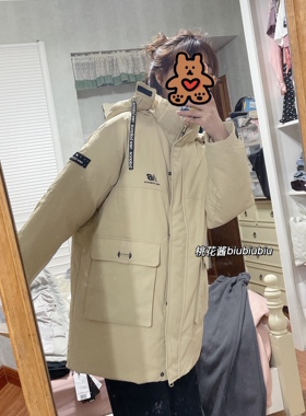 New Balance中长款NB女连帽羽绒服AWJ14350-PEB-BK-NMC NPA46012