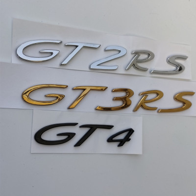 新款保时捷GT4车标GT2GT3RS后尾英文911车标改装卡曼GT4RS字母标