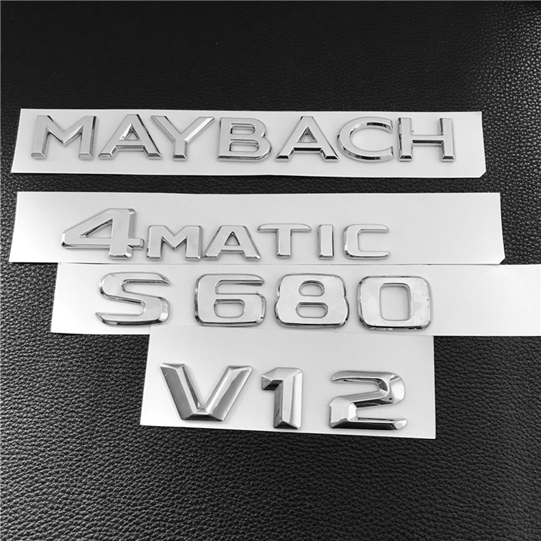 奔驰迈巴赫车标S450 S560叶子板V12侧标后尾车箱四驱英文字母标志