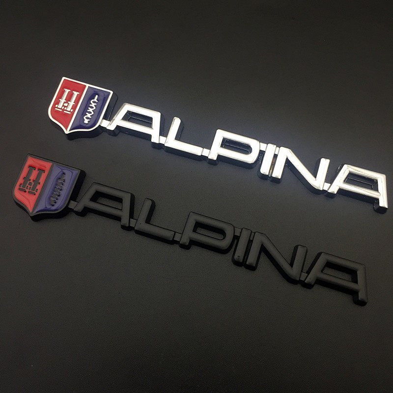 适用于阿尔宾娜车标尾标 阿尔宾娜ALPINA金属车贴 改装车身贴