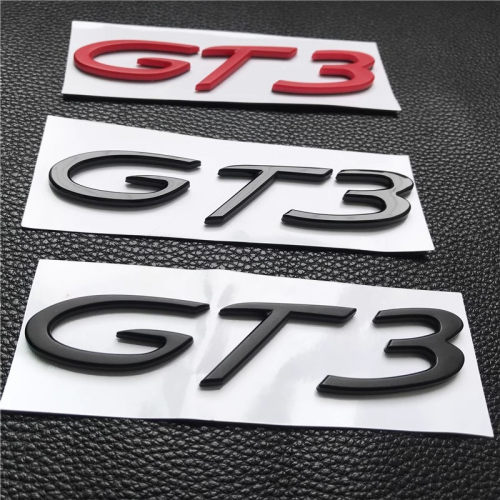保时捷车标911卡雷拉改装黑色GT3字母标PORSCHE后尾箱GT4英文标志