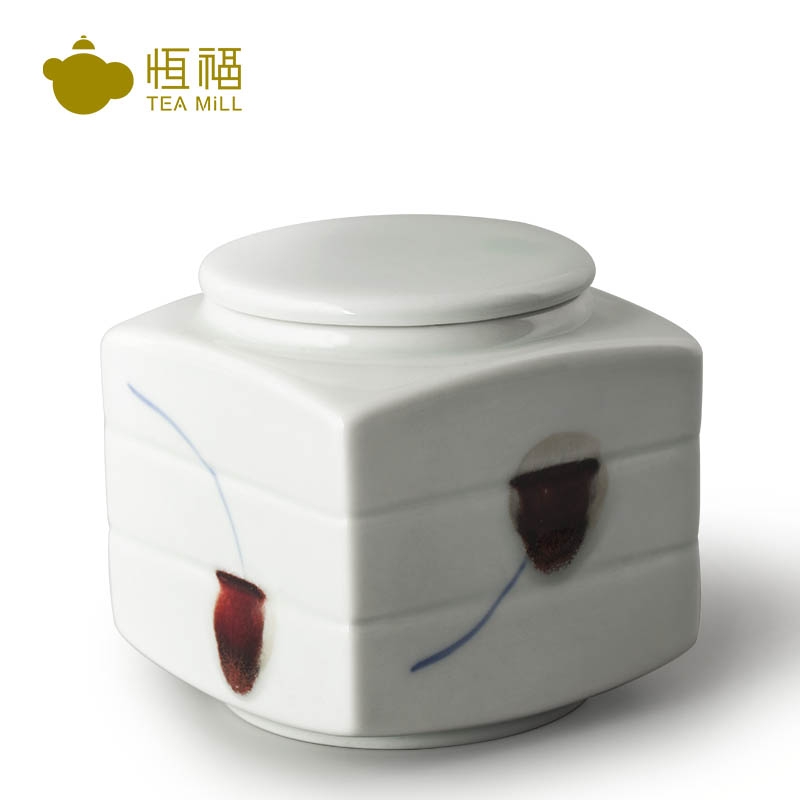 恒福茶叶罐陶瓷密封储茶罐家用防潮储存罐普洱红茶绿茶白毫银针