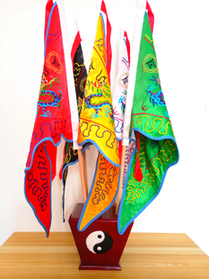 道士用品道家旗帜五方旗五龙旗五营旗五行旗令旗法旗双面刺绣大号