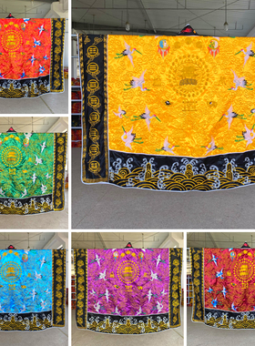 道家用品金丝鹤高功法衣仙鹤衣九龙降衣百鹤衣道士服法衣道袍黄色