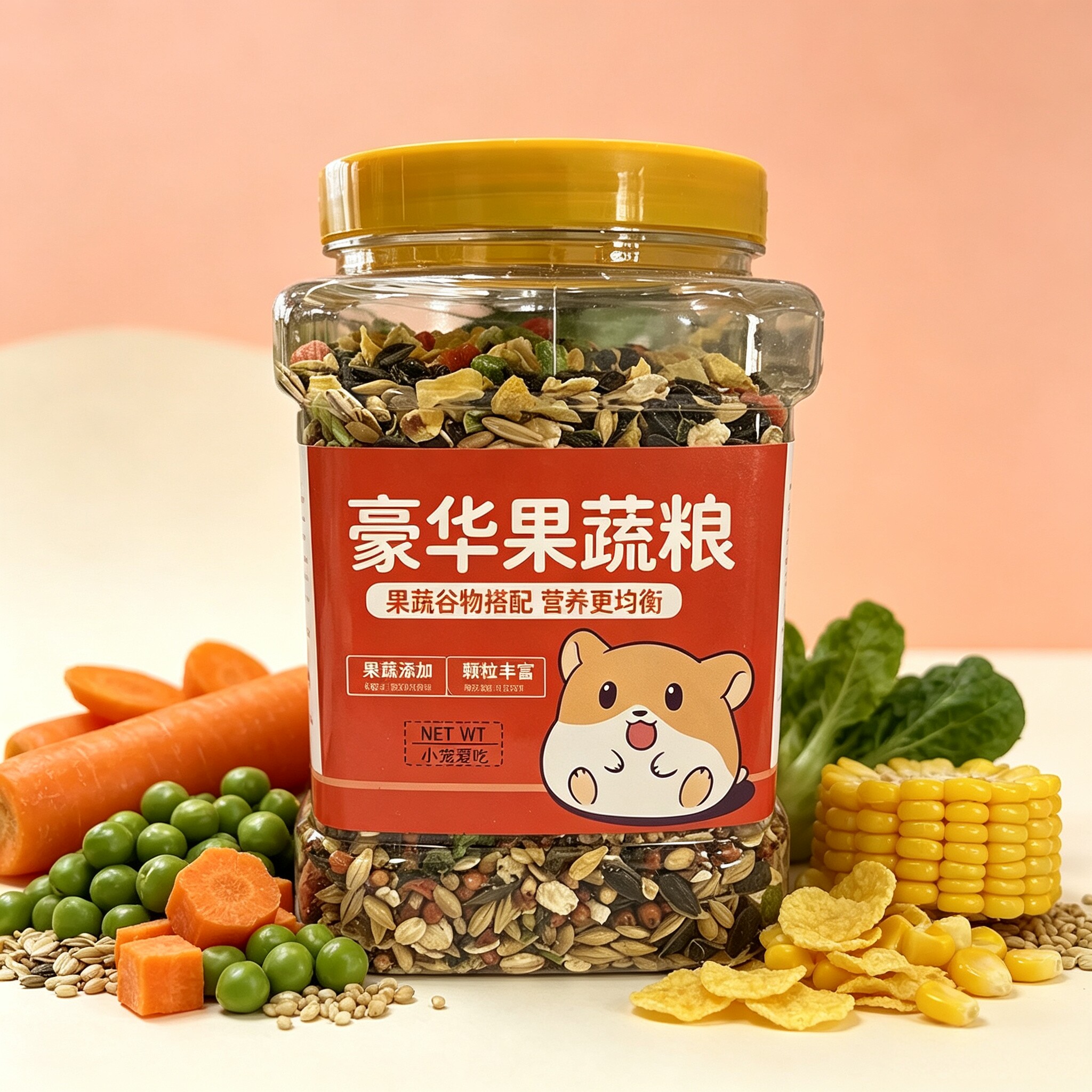 金丝熊龙猫主食冻干面包虫粮