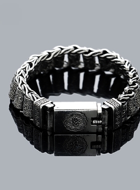 手链男六字真言转运珠高级感中性复古民族风新款配饰女潮百搭饰品