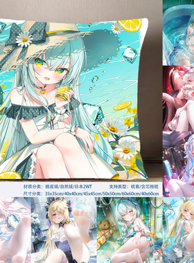 多款 白丝萝莉方枕 枕套鬼针草日本2WT定制宿舍靠枕玉足黑丝抱枕