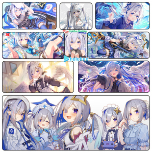 Hololive 超大锁边ACG动漫游戏键盘鼠标垫定制 Vtuber 天音彼方