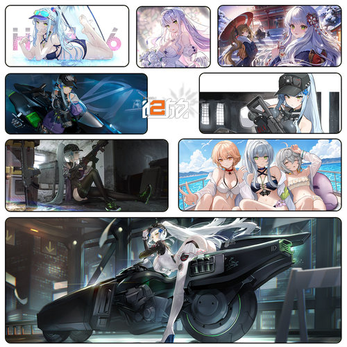 少女前线2追放可露凯超大锁边鼠标垫HK416键盘垫Klukai游戏周边