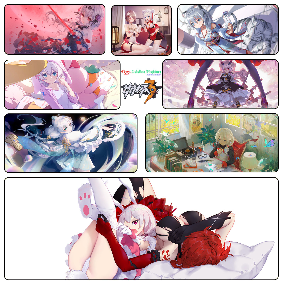 崩坏3  德丽莎 犹大发射器 米哈游超大锁边键盘鼠标垫防滑桌垫