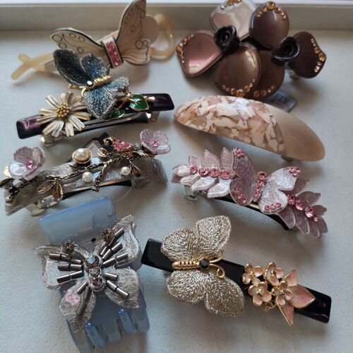 专柜玛斯丽等品牌弹簧夹醋酸亚克力发夹发抓夹水晶2300满29包邮