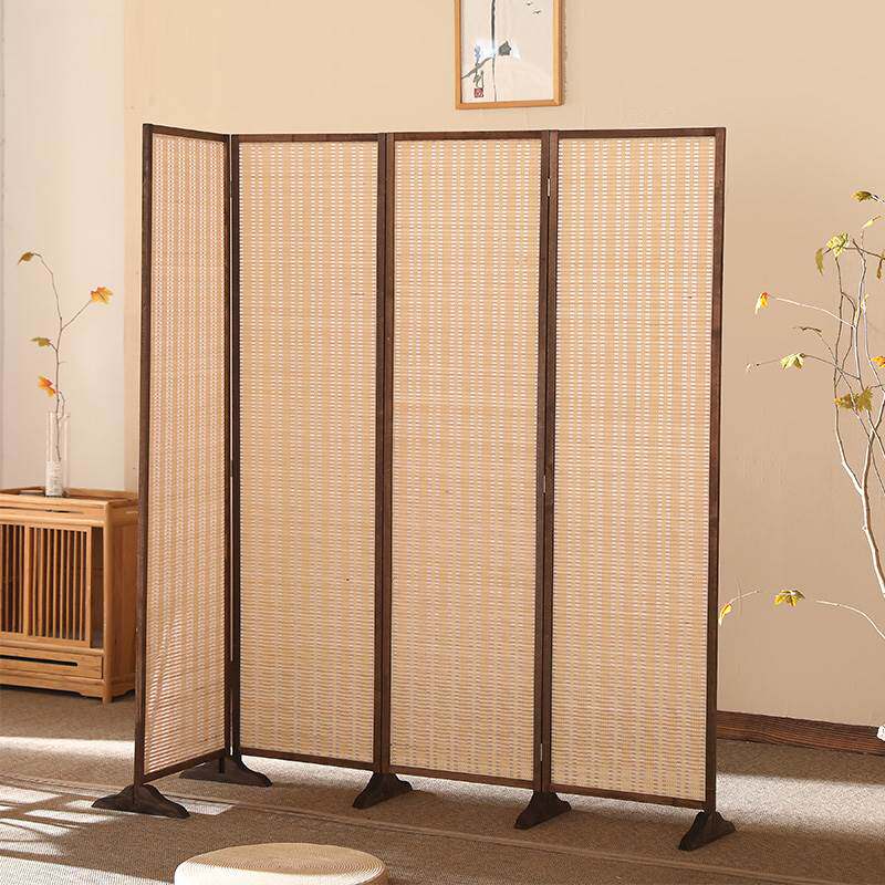 屏风隔断客厅日式入门玄关简约办公室隔断墙房间家用复古折叠屏风