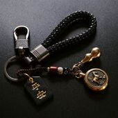 十二生肖黄铜葫芦貔貅朱砂转钱钥匙扣挂件男汽车钥匙链高档礼物