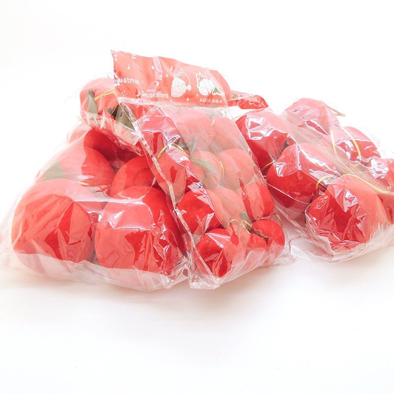 圣诞小苹果节日装饰圣诞树挂件3到6cm泡沫红色礼物光球多款可选择