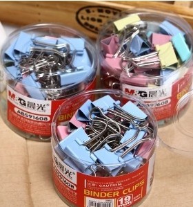 包邮晨光文具长尾夹燕尾夹92740彩色书夹15/19/25/32/50mm票据夹