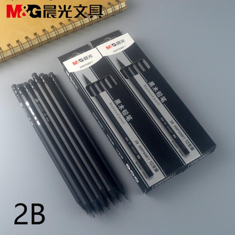 黑木铅笔小学生专用2b黑色