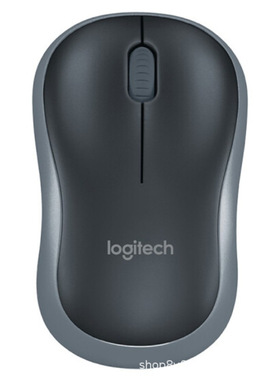 罗技（Logitech）M185鼠标 无线鼠标 办公鼠标 对称鼠标黑色灰边