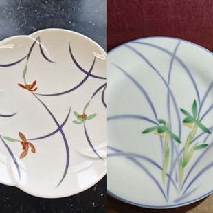 香兰社中皿菓子盘蛋糕盘分餐盘壶承 绿兰 茶亦居日本古美术W2