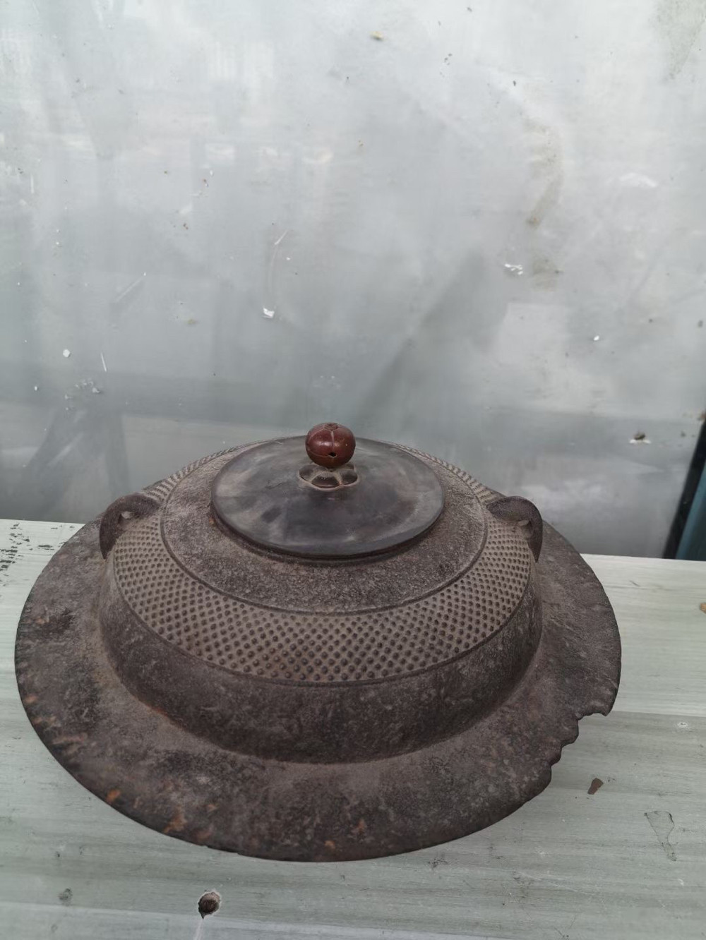 茶道日本茶釜砂铁侘寂铜盖