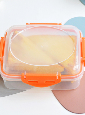 三明治吐司盒进口食品级保鲜盒面包寿司饭团早餐便当密封盒可微波