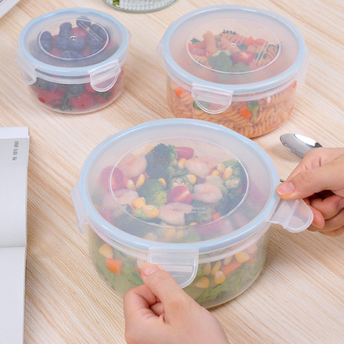 恒易达食品级圆形密封保鲜盒饭盒