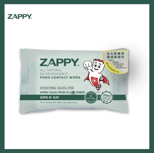 舜媽香港代购ZAPPY杰比天然餐用洁净湿纸巾15片宝宝婴儿童