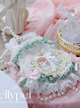 JELLY果冻家新品铃兰女孩宠物猫狗手工衣服定制泰迪马尔济斯绿色